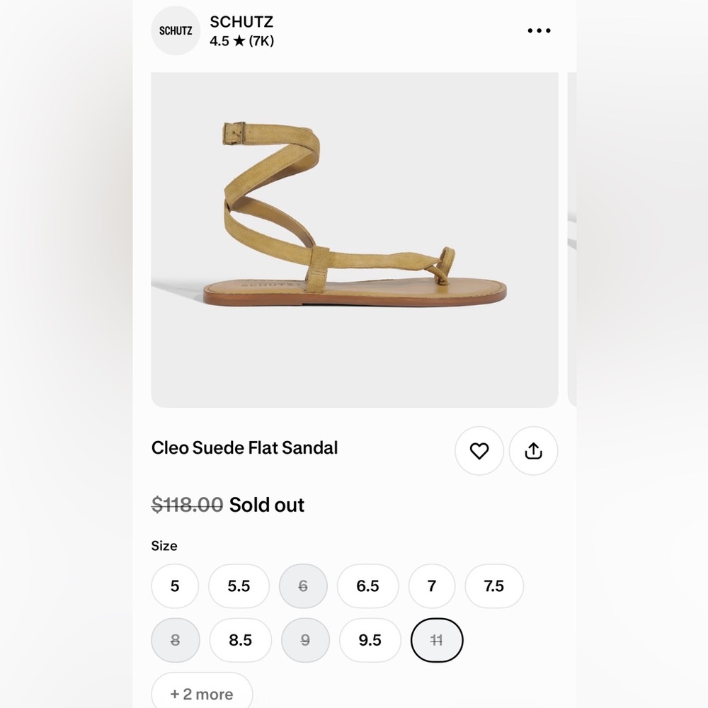 SCHUTZ Cleo Suede Wrap Sandal — Mustard Tan